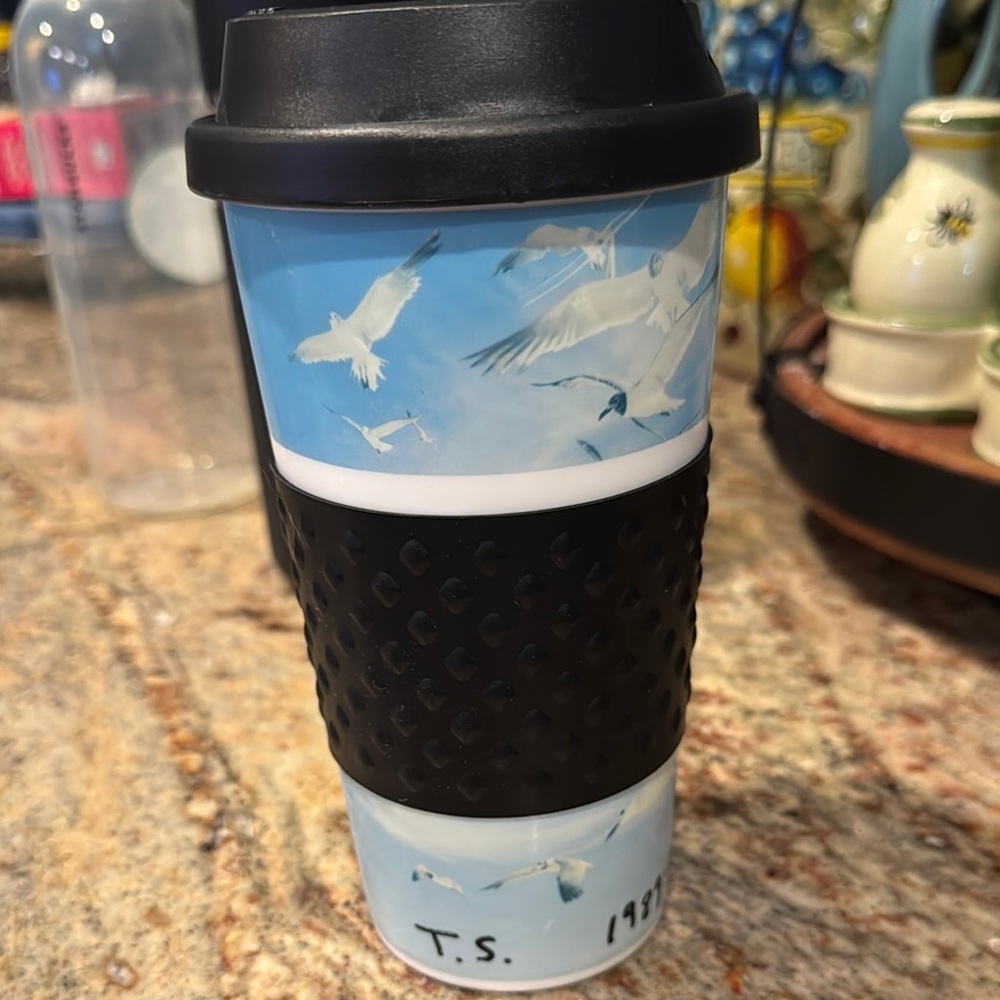 Taylor Swift Blue and Black Travel Mug